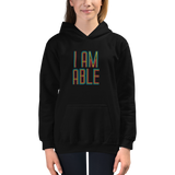 Kid's hoodie I am Able abled ability abilities differently abled differently-abled able-bodied disabilities people disability disabled wheelchair