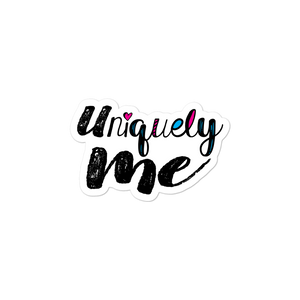 sticker Uniquely me different one of a kind be yourself acceptance diversity inclusion inclusivity individual
