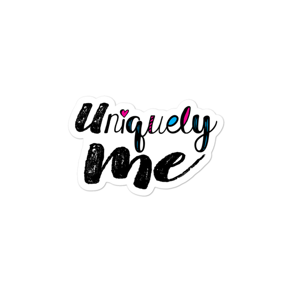 sticker Uniquely me different one of a kind be yourself acceptance diversity inclusion inclusivity individual