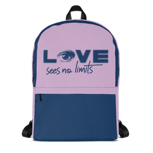 backpack school love sees no limits halftone eye luv heart disability special needs expectations future