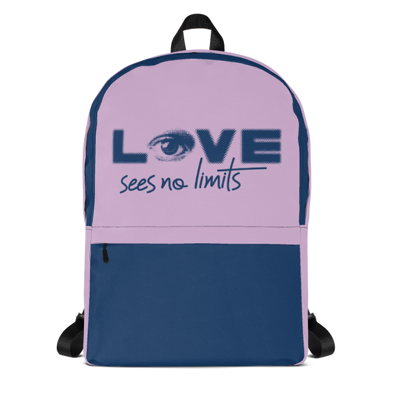 backpack school love sees no limits halftone eye luv heart disability special needs expectations future