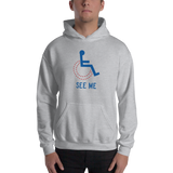 See Me (Not My Disability) Hoodie White/Grey Unisex