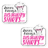 Sticker Sammi Haney's DisabilityShirts.com logo disability shirts disabilityshirts Esperanza Raising Dion Netflix