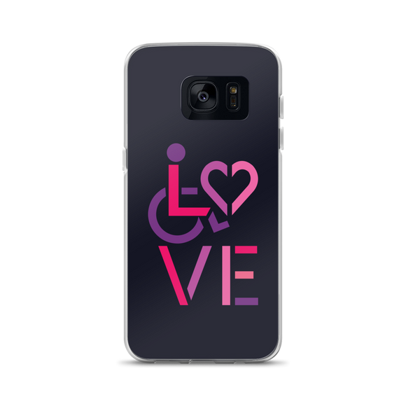 Samsung Case showing love for the special needs community heart disability wheelchair diversity awareness acceptance disabilities inclusivity inclusion