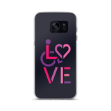 Samsung Case showing love for the special needs community heart disability wheelchair diversity awareness acceptance disabilities inclusivity inclusion