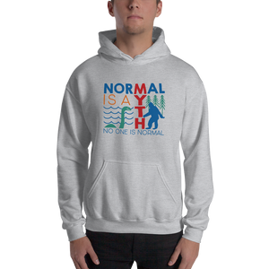 hoodie normal is a myth big foot loch ness lochness yeti sasquatch disability special needs awareness inclusivity acceptance activism