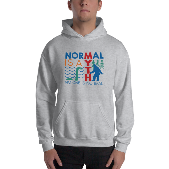 hoodie normal is a myth big foot loch ness lochness yeti sasquatch disability special needs awareness inclusivity acceptance activism