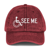 See Me (Not My Disability) Vintage Cotton Twill Cap