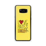 Love Hates Labels (Yellow Samsung Case)