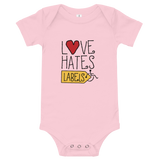 Love Hates Labels (Baby Onesie)