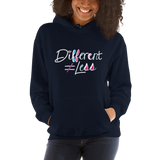 Different Does Not Equal Less (As Seen on Netflix's Raising Dion) Dark Hoodies with Digital Glitter