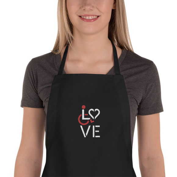 LOVE (for the Special Needs Community) Embroidered Apron