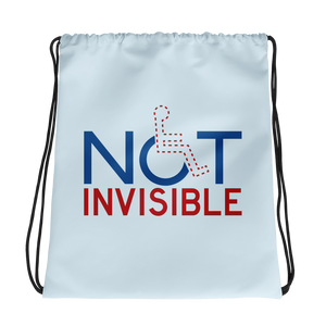 drawstring bag not invisible disabled disability special needs visible awareness diversity wheelchair inclusion inclusivity impaired acceptance