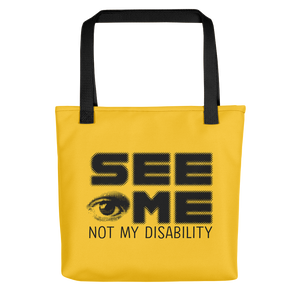 tote bag See me not my disability wheelchair invisible acceptance special needs awareness diversity inclusion inclusivity 