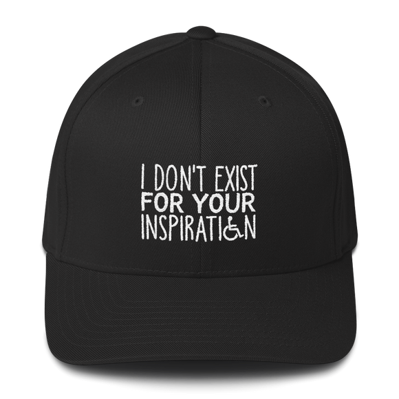 hat cap I Do Not Exist for Your Inspiration inspire inspirational pander pandering objectify objectification disability able-bodied non-disabled wheelchair sympathy pity