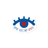 sticker love sees no limits luv heart eye disability special needs expectations future