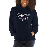 Different Does Not Equal Less (As Seen on Netflix's Raising Dion) Hoodie Dark Colors