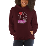 Love Hates Labels (Unisex Dark Hoodies)