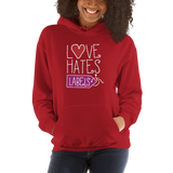 Love Hates Labels (Unisex Dark Hoodies)