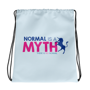 drawstring bag normal is a myth unicorn peer pressure popularity disability special needs awareness inclusivity acceptance activism