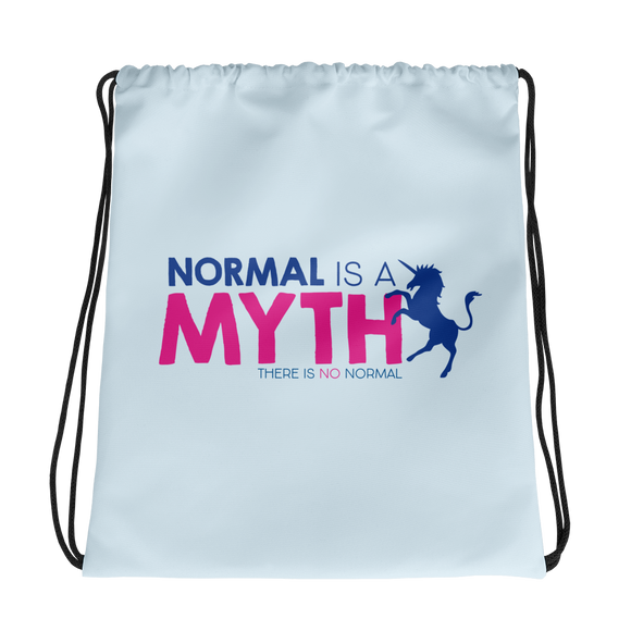 drawstring bag normal is a myth unicorn peer pressure popularity disability special needs awareness inclusivity acceptance activism
