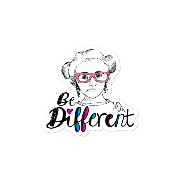 sticker be different Raising Dion Esperanza fan Netflix Sammi Haney wheelchair pink glasses disability osteogenesis imperfecta