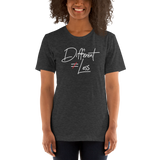 Different Does Not Equal Less (Original Clean Design) Adult Dark Color Shirts