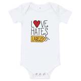 Love Hates Labels (Baby Onesie)