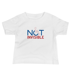 baby Shirt not invisible disabled disability special needs visible awareness diversity wheelchair inclusion inclusivity impaired acceptance