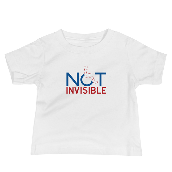 baby Shirt not invisible disabled disability special needs visible awareness diversity wheelchair inclusion inclusivity impaired acceptance