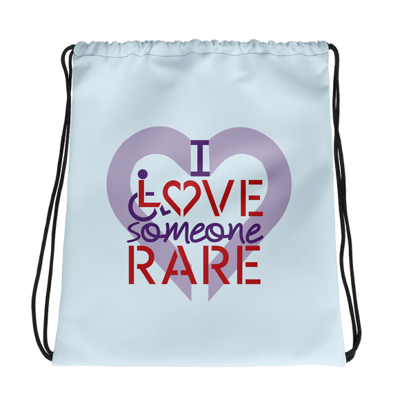 drawstring bag I Love Someone with a Rare Condition medical disability disabilities awareness inclusion inclusivity diversity genetic disorder
