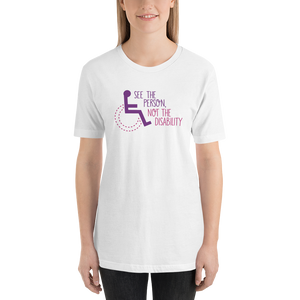 shirt see the person not the disability wheelchair inclusion inclusivity acceptance special needs awareness diversity