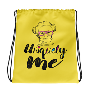 drawstring bag Uniquely me Raising Dion Esperanza Netflix Sammi Haney unique different one of a kind be yourself acceptance diversity individual