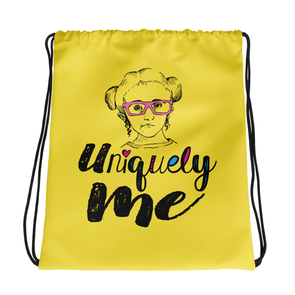 drawstring bag Uniquely me Raising Dion Esperanza Netflix Sammi Haney unique different one of a kind be yourself acceptance diversity individual