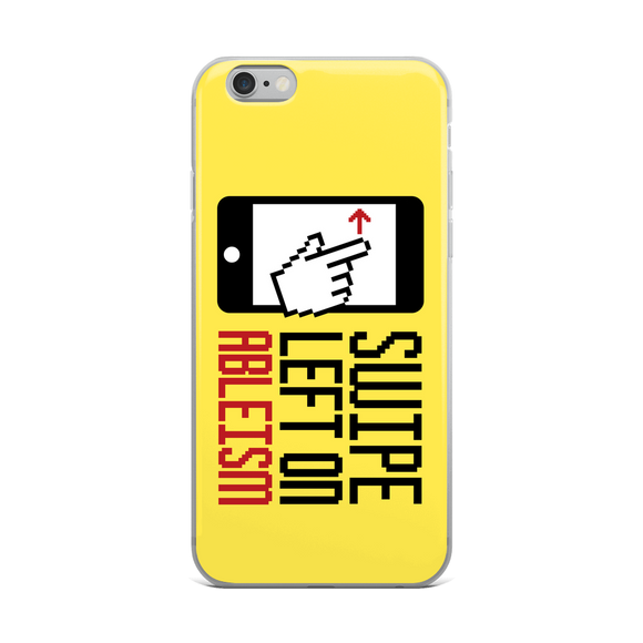 iPhone case ableism swipe left disablism disability discrimination prejudice inferior activism special needs awareness diversity wheelchair non-disabled able-bodied