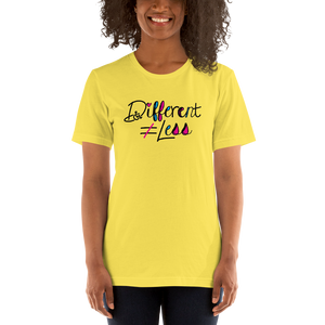 Shirt Different Does Not Equal Less Netflix Raising Dion Esperanza Sammi Haney #DDNEL disability inclusion wheelchair awareness