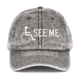 See Me (Not My Disability) Vintage Cotton Twill Cap