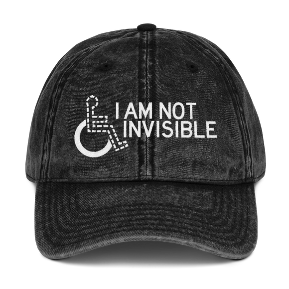 hat cap not invisible disabled disability special needs visible awareness diversity wheelchair inclusion inclusivity impaired acceptance