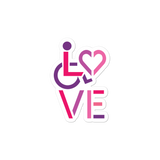 sticker showing love for the special needs community heart disability wheelchair diversity awareness acceptance disabilities inclusivity inclusion