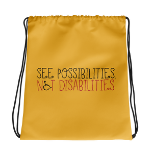 drawstring bag see possibilities not disabilities future worry parent parenting disability special needs parent positive encouraging hope