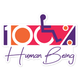 100% Human Being Sticker