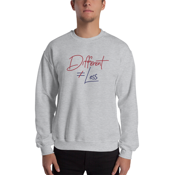 sweatshirt Different Does Not Equal Less Netflix Raising Dion Esperanza Sammi Haney #DDNEL disability inclusion wheelchair awareness