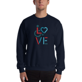 LOVE (for the Special Needs Community) Sweatshirt Stacked Design 3 of 3