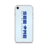 See Me Not My Disability (Halftone) Blue iPhone Case