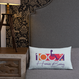 pillow 100% Human Being disabled handicapped disability special needs awareness inclusivity acceptance activism