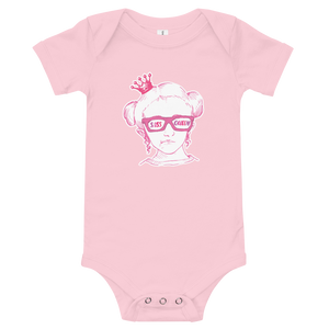 baby onesie babysuit bodysuit Sass Queen Fan Sammi Haney Esperanza Netflix Raising Dion sassy wheelchair pink glasses disability osteogenesis imperfecta