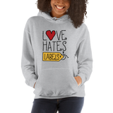 hoodie Love Hates Labels disability special needs awareness diversity wheelchair inclusion inclusivity acceptance