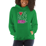 Love Hates Labels (Unisex Dark Hoodies)