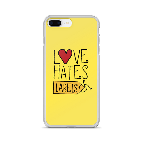 Love Hates Labels (Yellow iPhone Case)