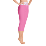 Love (for the Special Needs Community) Pink Yoga Capri Leggings